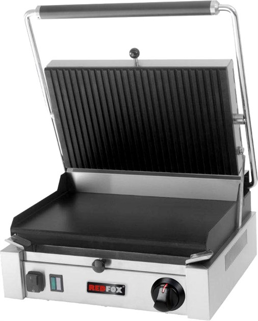 RM Gastro REDFOX Snack Klämgrill teflon,Panini, slät+räfflad PM-2015-L